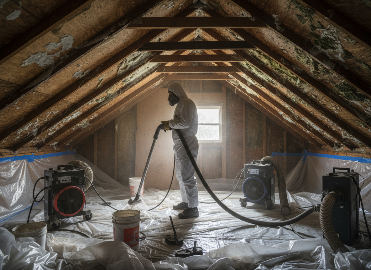 Attic Mold Remediation in San Pedro, CA